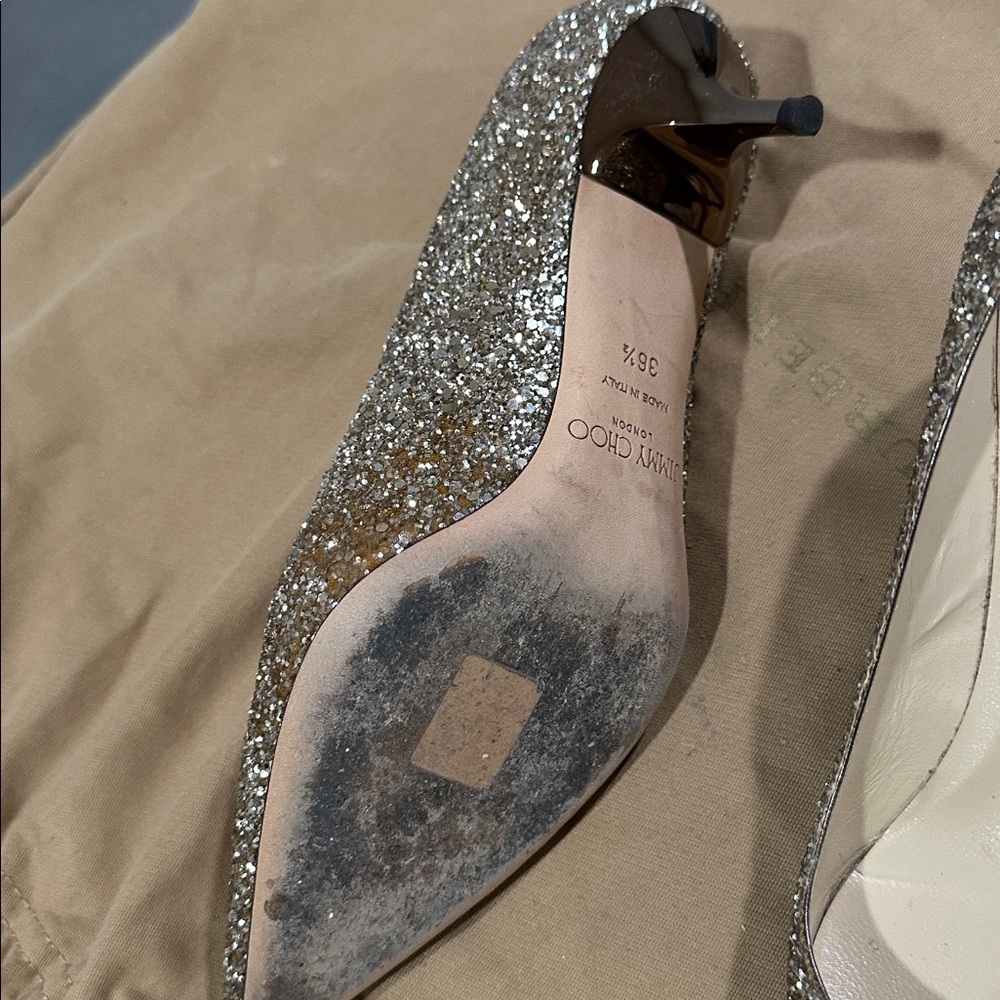 Jimmy Choo Agnes 45, size 36.5, color champagne - Picture 5 of 8